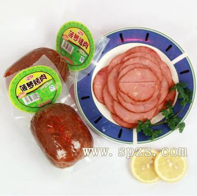 双冠王 菠萝烤肉 午餐肉 低温食品-低温肉制品产品库-中国低温食品招商网